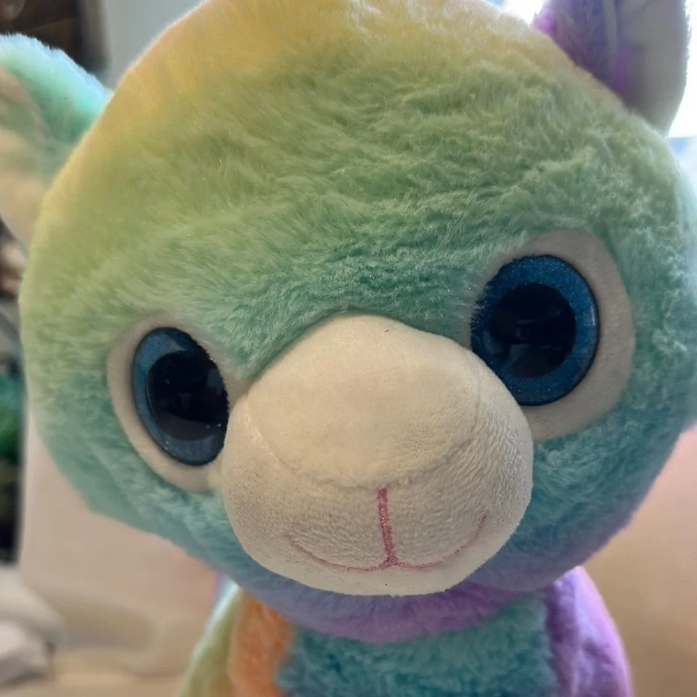 Pink and Orange Stuffed Animal Toy